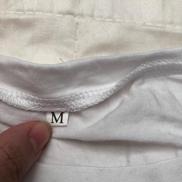 White Asymmetric T-shirt - Picture 3 of 3